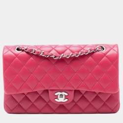 مملوكة مسبقًا Chanel Pink Medium Classic Lambskin Double Flap