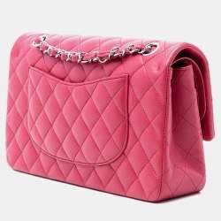 مملوكة مسبقًا Chanel Pink Medium Classic Lambskin Double Flap