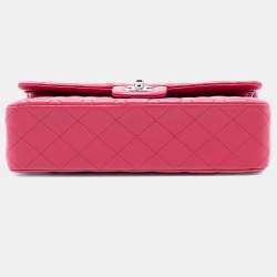 مملوكة مسبقًا Chanel Pink Medium Classic Lambskin Double Flap