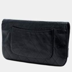 مملوكة مسبقًا Chanel Black Small Bicolor Aged Calfskin 31 Clutch