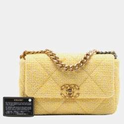 مملوكة مسبقًا حقيبة شاني يل 19 رفرف تويد أ صفراء متوسطة 