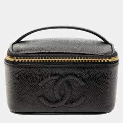مملوكة مسبقًا Chanel Black CC Caviar Vanity Case