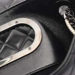 Pre Owned حقيبة شانيل وستمينستر ماتلاسيه بحزام كتف جلد خروف أسود