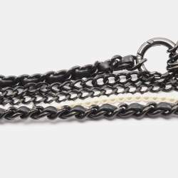 Pre Owned حقيبة شانيل وستمينستر ماتلاسيه بحزام كتف جلد خروف أسود