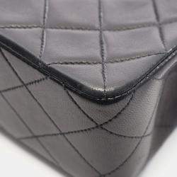 مملوكة مسبقًا حقيبة كتف شانيل ميني ماتلاسي جلد الحمل أسود