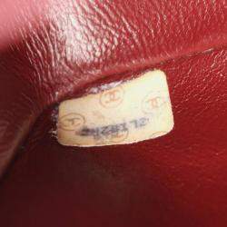 Pre Owned Chanel Mini Matelasse 20 Shoulder Bag Lambskin Leather Black