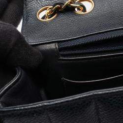 مملوكة مسبقًا حقيبة كتف شانيل مودموزيل جلد العجل حبيبي أسود