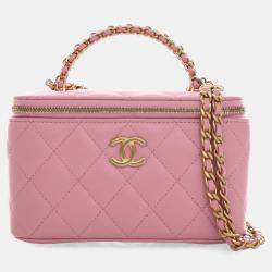 مملوكة مسبقًا Chanel Small Lambskin Pick Me Up Vanity Case