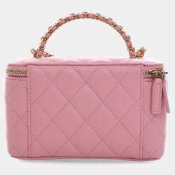 مملوكة مسبقًا Chanel Small Lambskin Pick Me Up Vanity Case