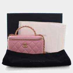 مملوكة مسبقًا Chanel Small Lambskin Pick Me Up Vanity Case