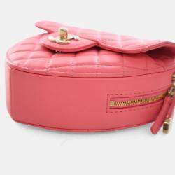 Pre Owned Chanel Large Lambskin CC Inlove Heart Bag