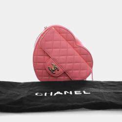 Pre Owned Chanel Large Lambskin CC Inlove Heart Bag