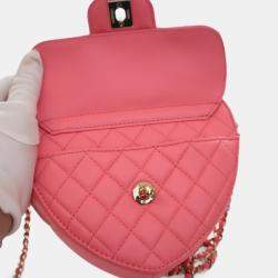 Pre Owned Chanel Large Lambskin CC Inlove Heart Bag