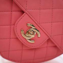 Pre Owned Chanel Large Lambskin CC Inlove Heart Bag