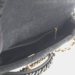 Pre Owned Chanel Medium Wool 19 Flap Bag