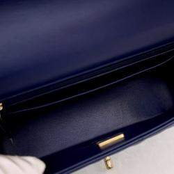 Pre Owned Chanel Mini Lambskin Rectangular Top Handle Classic Flap Bag