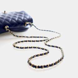 Pre Owned Chanel Mini Lambskin Rectangular Top Handle Classic Flap Bag