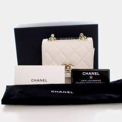 Pre Owned حقيبة كلتش شانيل ميني جلد حمل طري CC العصرية