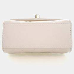 Pre Owned حقيبة كلتش شانيل ميني جلد حمل طري CC العصرية