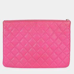 مملوكة مسبقًا حافظة شانيل كازينو بيوتي سي سي جلود خرافية مبطنة وردية متوسطة