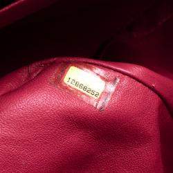 Pre Owned Chanel Red Quilted Leather Maxi Jumbo XL Classic Flap Bag
