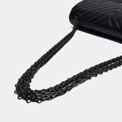 Pre Owned حقيبة شانيل سوداء جلد شيفرون عتيقة 2.55 28