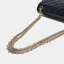 Pre Owned حقيبة شانيل جلد لامع أسود قديمة 2.55