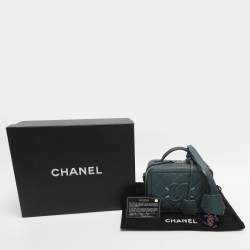 مملوكة مسبقًا Chanel CC Filigree Vanity Case Small Iridescent Quilted Caviar Leather Bag