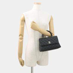 مملوكة مسبقًا Chanel Matelasse Coco Handle 2Wayhandbag Black Caviar Leather Size XS