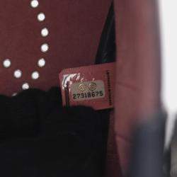 Pre Owned Chanel Punching Logo Coco Mark Shoulder Bag Leather Navy