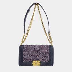 Pre Owned حقيبة شانيل بوي خطية للكتف