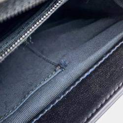 Pre Owned حقيبة كتف سلسلة شانيل بوي شانيل جلد لامع أسود كبيرة الحجم
