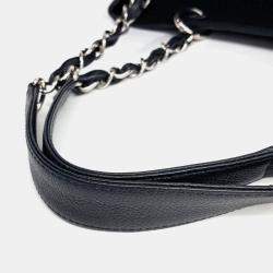 Pre Owned Chanel Grand Shopping Black Caviar Leather Top Handle Bag