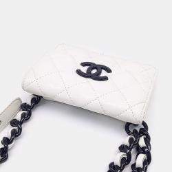 Pre Owned Chanel White Caviar Belt Bag