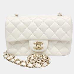 Pre Owned Chanel Lambskin Classic New Mini Crossbody Bag