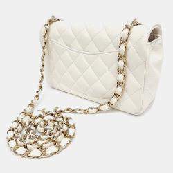 Pre Owned Chanel Lambskin Classic New Mini Crossbody Bag