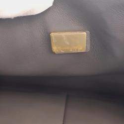 Pre Owned Chanel Classic Medium Grey Lambskin Leather Shoulder Bag
