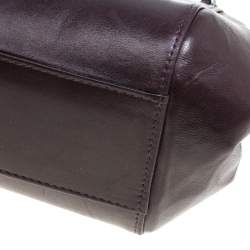 Pre Owned Chanel Dark Brown Vertical Quilted Leather Accordion Flap Bag