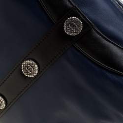 Pre Owned حقيبة كتف شانيل غيرل جلد سوداء/ زرقاء