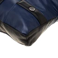 Pre Owned حقيبة  كتف شانيل غيرل جلد سوداء/ زرقاء