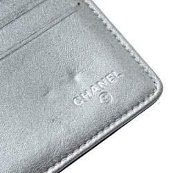 Chanel Black Camellia Embossed Leather Flap Wallet