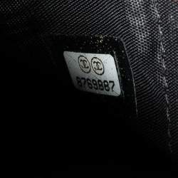 Chanel Black Quilted Charm Icon Leather CC Bifold Wallet
