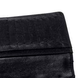 Chanel Black Quilted Charm Icon Leather CC Bifold Wallet