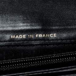 Chanel Black Quilted Charm Icon Leather CC Bifold Wallet