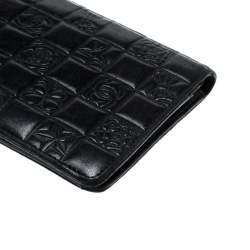 Chanel Black Quilted Charm Icon Leather CC Bifold Wallet