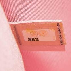 مملوكة مسبقًا حقيبة يد شانيل CC تريبل متوسطة جلد لامعة و PVC وردية فاتحة