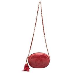 Chanel Red Mini Tassel Duffle Bag