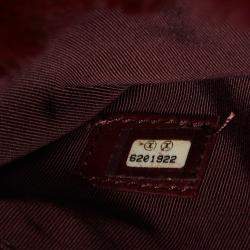 Pre Owned Chanel Maroon Fur Chain Shoulder Bag