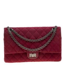 Chanel Burgundy Quilted Caviar Nubuck Reissue 2.55 Classic 226 Flap Bag  Chanel