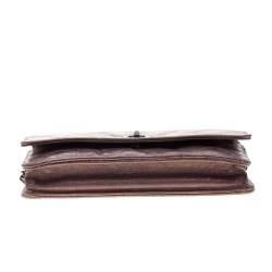 Pre Owned Chanel Metallic Pink Quilted Leather Reissue WOC Clutch Bag